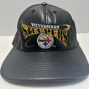 Pittsburgh Steelers Vintage Leather Steelers Hat - Size OS - CL
